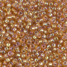 Miyuki rocailles Perlen 8/0 - Silverlined dark gold ab 8-1004
